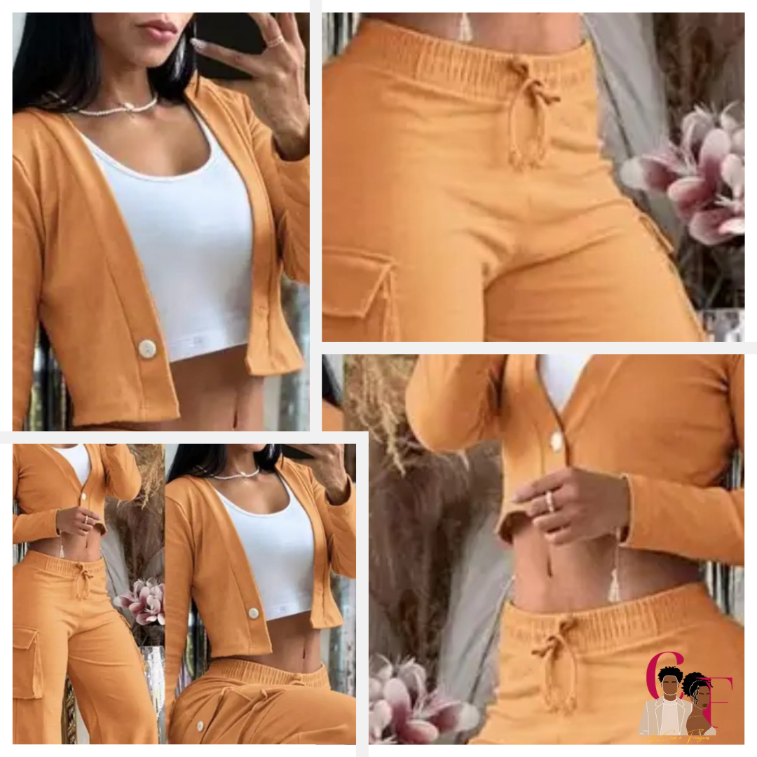 Ensemble pantalon et haut manches longues (2 pièces)